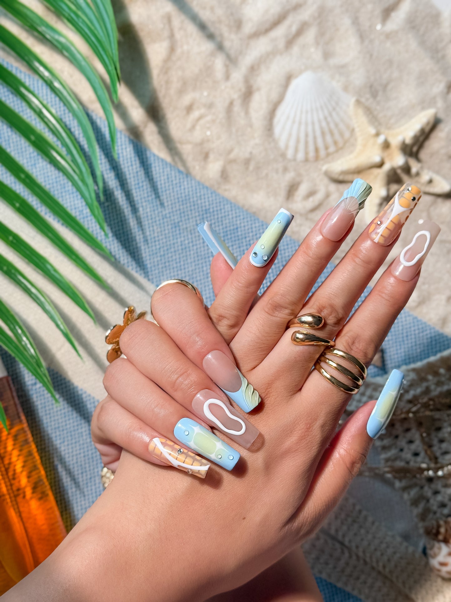 Capsules Brise d’Azur – Dégradé bleu vert effet plage